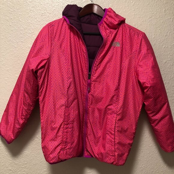 The North Face girls xl Chevron Jacket extra large reversible puffer quilted - Picture 1 of 11